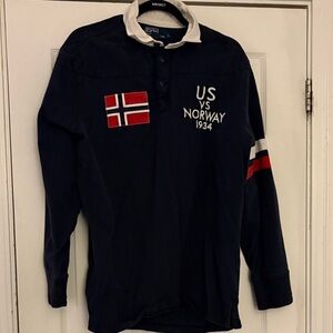 Vintage Polo Ralph Lauren US vs Norway 1934 Rugby Shirt